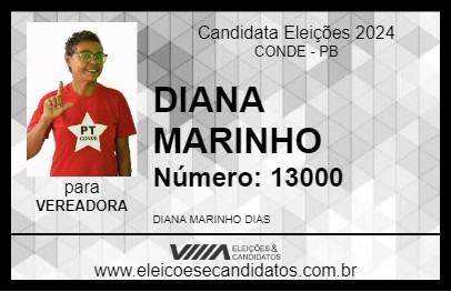 Candidato DIANA MARINHO 2024 - CONDE - Eleições