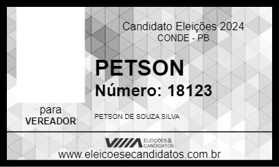 Candidato PETSON 2024 - CONDE - Eleições