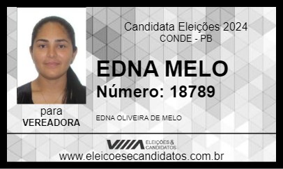 Candidato EDNA MELO 2024 - CONDE - Eleições