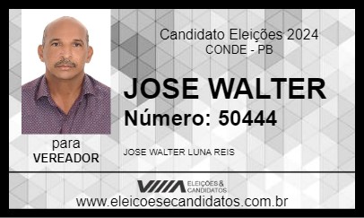 Candidato JOSE WALTER 2024 - CONDE - Eleições