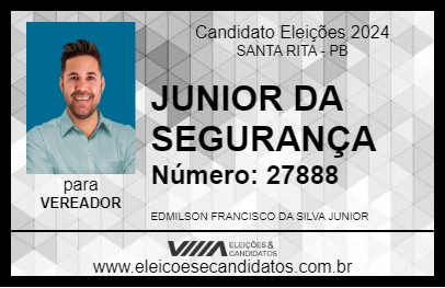 Candidato JUNIOR DA SEGURANÇA 2024 - SANTA RITA - Eleições