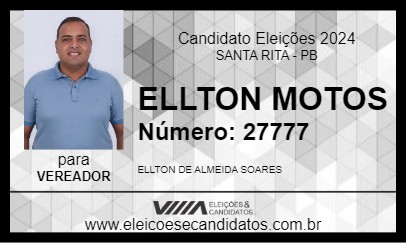 Candidato ELLTON MOTOS 2024 - SANTA RITA - Eleições