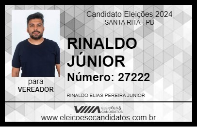 Candidato RINALDO JÚNIOR 2024 - SANTA RITA - Eleições