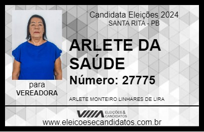 Candidato ARLETE DA SAÚDE 2024 - SANTA RITA - Eleições