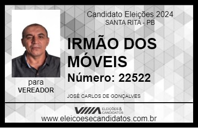 Candidato IRMÃO DOS MÓVEIS 2024 - SANTA RITA - Eleições