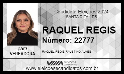 Candidato RAQUEL REGIS 2024 - SANTA RITA - Eleições