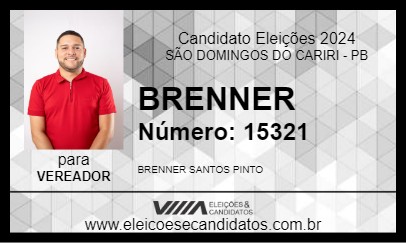 Candidato BRENNER 2024 - SÃO DOMINGOS DO CARIRI - Eleições