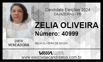 Candidato ZELIA OLIVEIRA 2024 - CAJAZEIRAS - Eleições