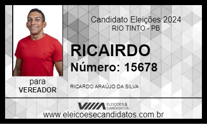 Candidato RICAIRDO 2024 - RIO TINTO - Eleições