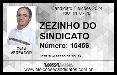 Candidato ZEZINHO DO SINDICATO 2024 - RIO TINTO - Eleições