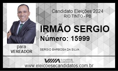 Candidato IRMÃO SERGIO 2024 - RIO TINTO - Eleições