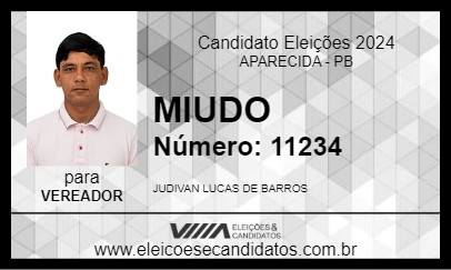 Candidato MIUDO 2024 - APARECIDA - Eleições