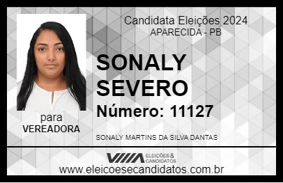 Candidato SONALY SEVERO 2024 - APARECIDA - Eleições