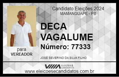 Candidato DECA VAGALUME 2024 - MAMANGUAPE - Eleições