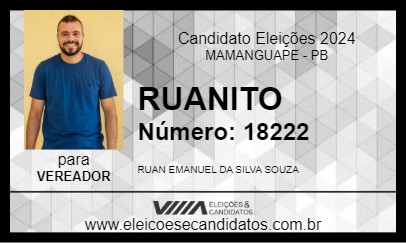 Candidato RUANITO 2024 - MAMANGUAPE - Eleições