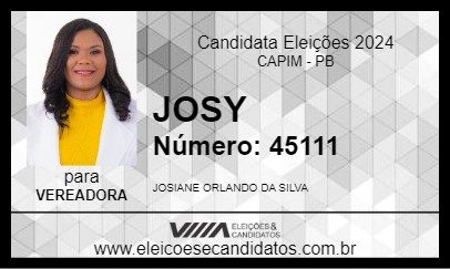 Candidato JOSY 2024 - CAPIM - Eleições