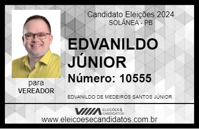 Candidato EDVANILDO JÚNIOR 2024 - SOLÂNEA - Eleições