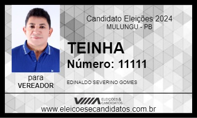 Candidato TEINHA 2024 - MULUNGU - Eleições