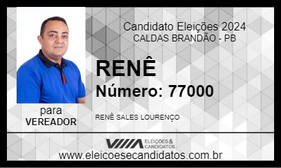 Candidato RENÊ 2024 - CALDAS BRANDÃO - Eleições