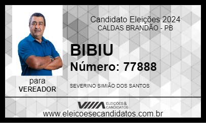 Candidato BIBIU 2024 - CALDAS BRANDÃO - Eleições