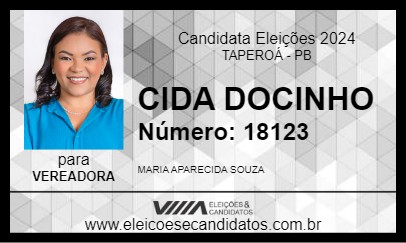 Candidato CIDA DOCINHO 2024 - TAPEROÁ - Eleições