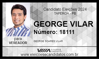 Candidato GEORGE VILAR 2024 - TAPEROÁ - Eleições