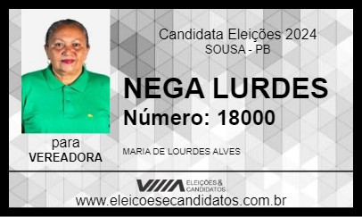 Candidato NEGA LURDES 2024 - SOUSA - Eleições