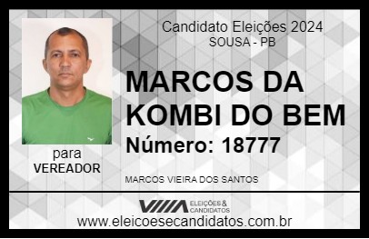 Candidato MARCOS DA KOMBI DO BEM 2024 - SOUSA - Eleições