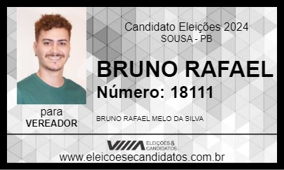 Candidato BRUNO RAFAEL 2024 - SOUSA - Eleições