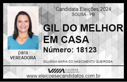 Candidato GIL DO MELHOR EM CASA 2024 - SOUSA - Eleições