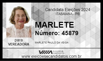 Candidato MARLETE 2024 - ITABAIANA - Eleições