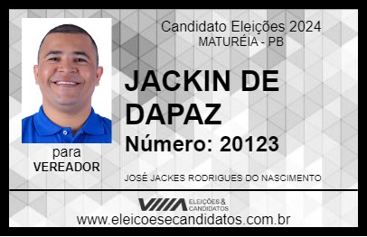 Candidato JACKES RODRIGUES 2024 - MATURÉIA - Eleições