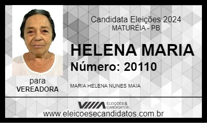 Candidato HELENA MARIA 2024 - MATURÉIA - Eleições