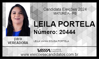 Candidato LEILA PORTELA 2024 - MATURÉIA - Eleições