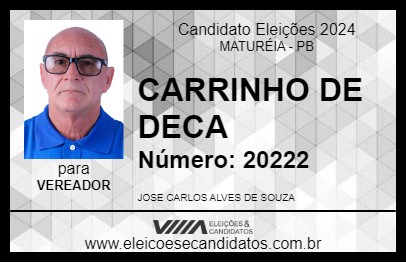 Candidato CARRINHO DE DECA 2024 - MATURÉIA - Eleições