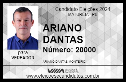 Candidato ARIANO DANTAS 2024 - MATURÉIA - Eleições