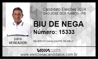 Candidato BIU DE NEGA 2024 - SÃO JOSÉ DOS RAMOS - Eleições