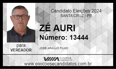 Candidato ZÉ AURI 2024 - SANTA CRUZ - Eleições