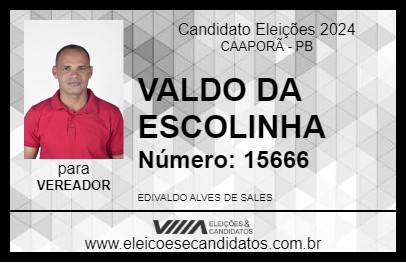 Candidato VALDO DA ESCOLINHA 2024 - CAAPORÃ - Eleições