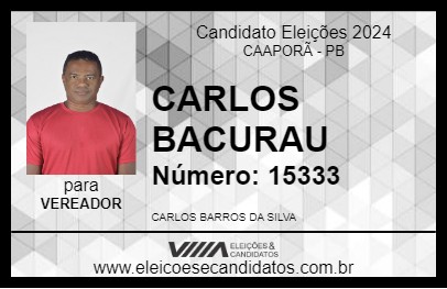 Candidato CARLOS BACURAU 2024 - CAAPORÃ - Eleições