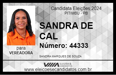 Candidato SANDRA DE CAL 2024 - PITIMBU - Eleições