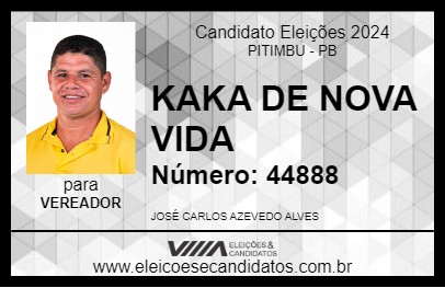 Candidato KAKA DE NOVA VIDA 2024 - PITIMBU - Eleições