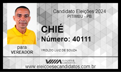 Candidato CHIÉ 2024 - PITIMBU - Eleições