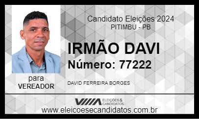 Candidato IRMÃO DAVI 2024 - PITIMBU - Eleições