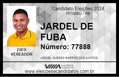 Candidato JARDEL DE FUBA 2024 - PITIMBU - Eleições