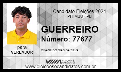 Candidato GUERREIRO 2024 - PITIMBU - Eleições