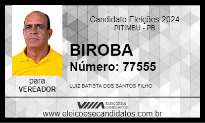 Candidato BIROBA 2024 - PITIMBU - Eleições