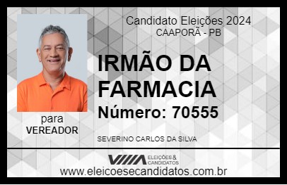 Candidato IRMÃO DA FARMACIA 2024 - CAAPORÃ - Eleições