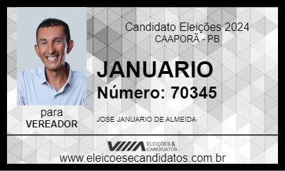 Candidato JANUARIO 2024 - CAAPORÃ - Eleições