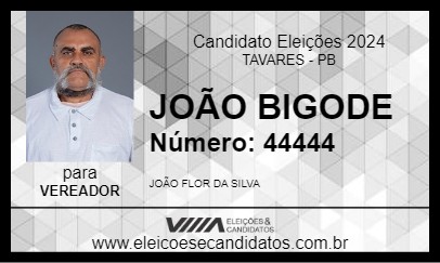 Candidato JOÃO BIGODE 2024 - TAVARES - Eleições